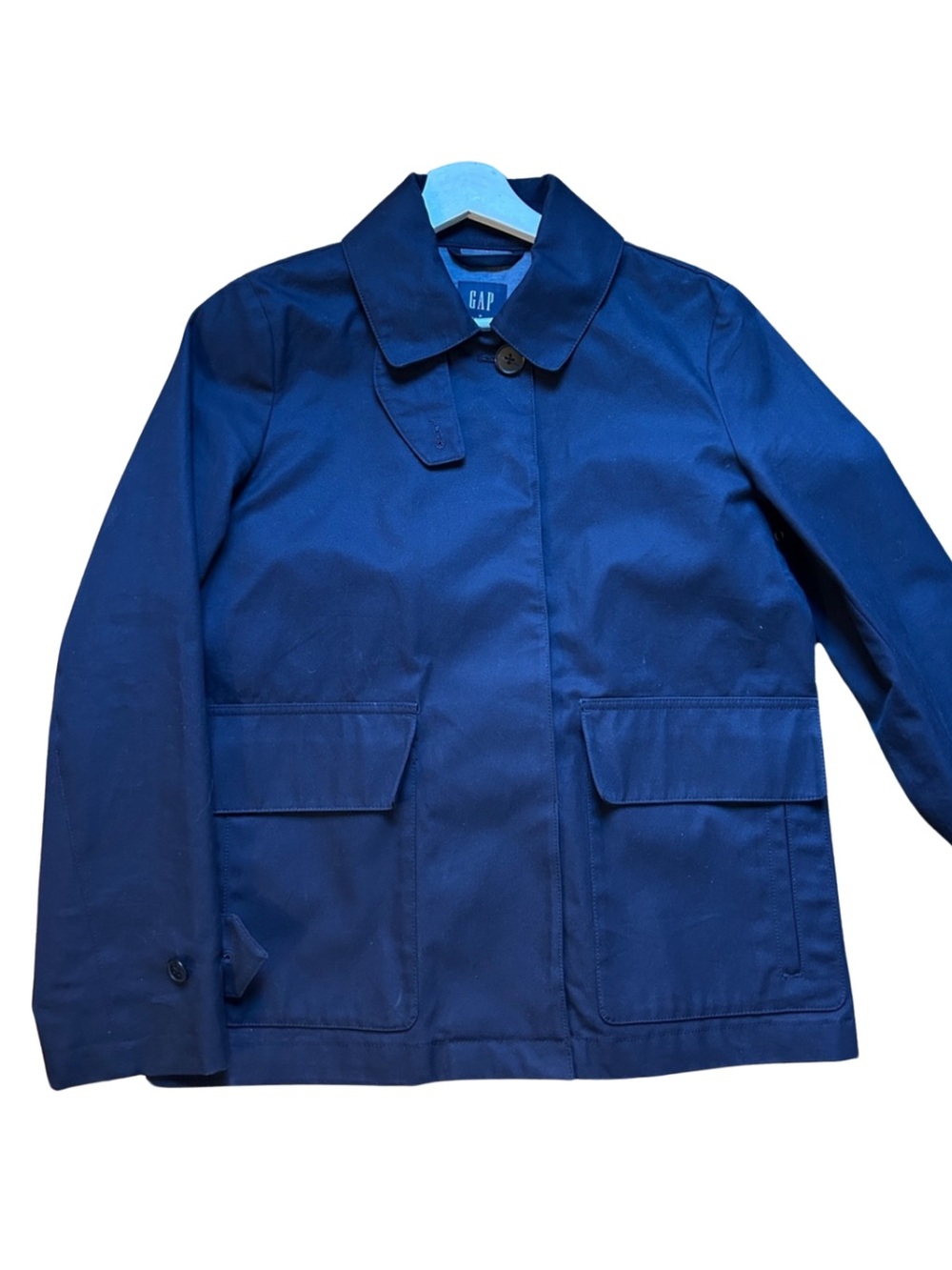 Fall Navy Short Trench coat - Picture 8 of 9